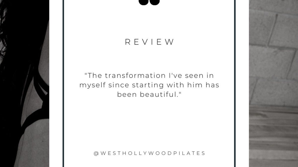 A testimonial from a person practicing Pilates, demonstrating the power of dynamic movements that promote weight loss and fitness.
